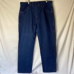 RUSTLER MENS DARK DENIM BLUE JEANS SZ 36 X 29 SAS G903-015 STRAIGHT LEG REG NWOT